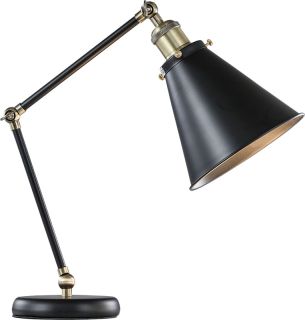 12V & 230V Antique bordlampe sort