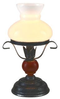 12V & 230V Røros bordlampe, parafinimitasjon