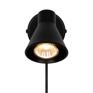 12V & 230V Eik Vegglampe Sort