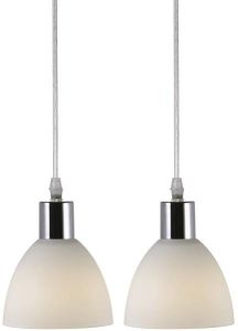 12V & 230V Ray pendel 2-kit, krom/opal