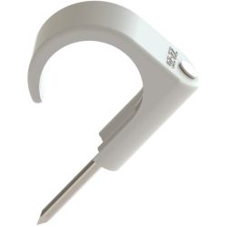 Kabelklips for rund kabel 20-26mm, Grå 50stk