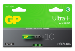 Batteri GP Ultra+ Alkaline AAA, LR03, 10pk