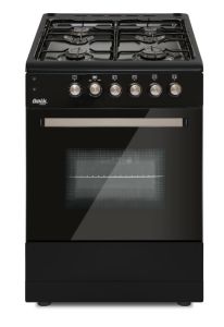 Gasskomfyr 60x60cm Eliteline, sort