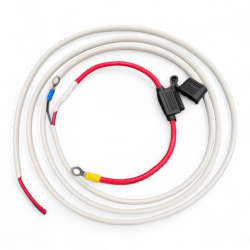 Batterikabel med sikringholder, 2x2,5mm², 2m, Ringkabelsko