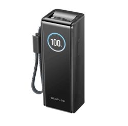 EcoFlow RAPID Power Bank (25,000mAh, 170W, 100W Built-In and Retractable Cables), black