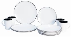 Servisesett Linnea Black