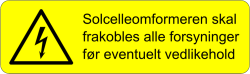 Skilt - Solcelleomformer