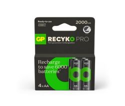 Oppladbare batteri GP Recyko Pro AA-batteri, 4-pakk