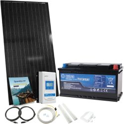 Solcelle bobilpakke, 160W/180W/190W PREMIUM