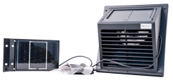 Solventilator SWF-102, med eksternt solcellepanel, sort