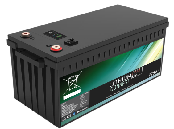 Lithium Batteri: LiFePo4 12V 225Ah, Heat Pro Connect
