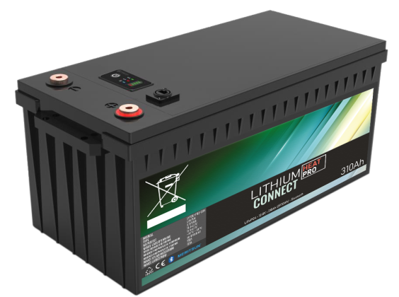 Lithium Batteri: LiFePo4 12V 310Ah, Heat Pro Connect