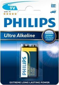 Batteri Philips Ultra Alkaline 9V, 6LR61