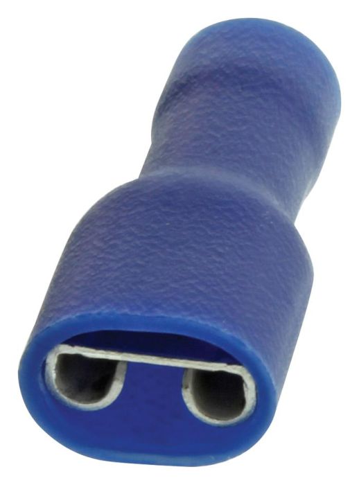 Flatstifthylse for 1.5-2.5mm² kabel, fullisolert, blå, 1stk