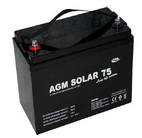 AGM Batteri:  75 AGM Solar, 12V