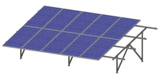 Bakkestativ for 2x12 solcellepaneler