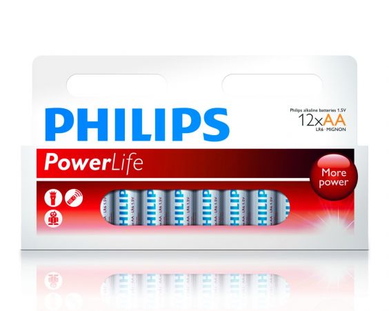 Batteri Philips Power Alkaline AA, LR6, 12pk