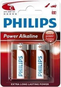 Batteri Philips Power Alkaline C, 2pk
