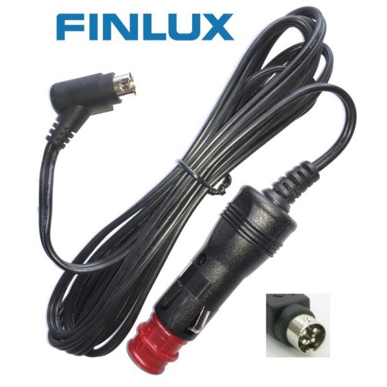 Finlux 12V strømkabel med 4-pins rund plugg