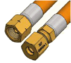 Gasslange G1/4" til 10mm klemringkobling