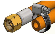 Gasslange G1/4" til 10mm gasslange, 120cm