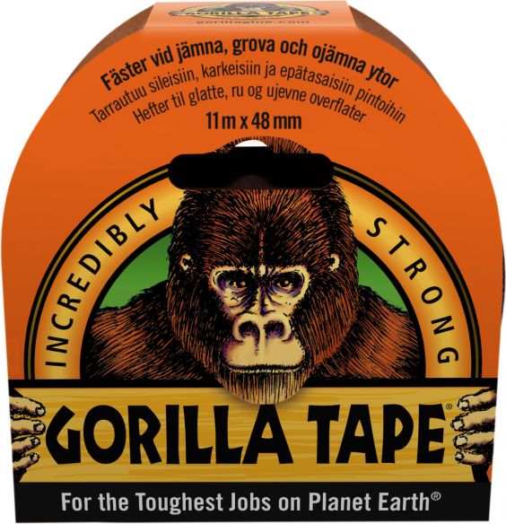 Gorilla tape, sort, 11m