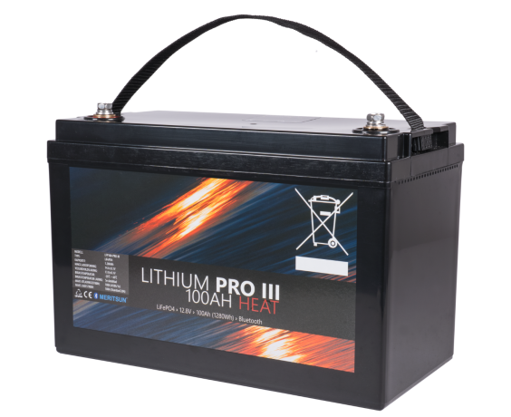 DEMO - Lithium Batteri: LiFePo4 12V 100Ah, BT, HEAT, Pro III