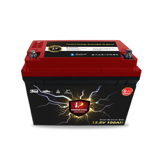 Lithium Batteri: LiFePo4 12V 100Ah, Perfektium HEAT BT