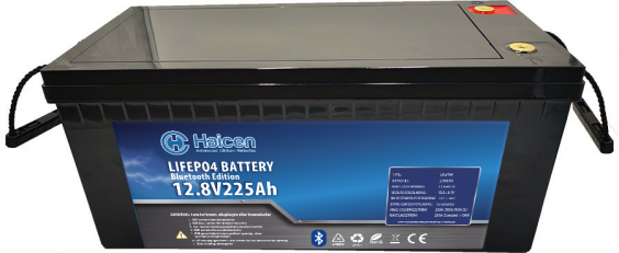 Lithium Batteri: LiFePo4 12V 225Ah, Bluetooth