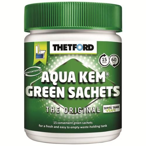 Sanitærvæske, Aqua Kem poser, Thetford, GREEN