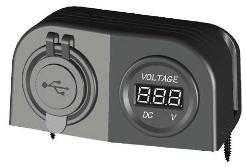 Smart Påvegg -2- USB lader og Voltmeter