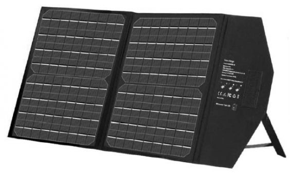 Solcellepanel  30Watt, sammenleggbart, 2-fold, sort