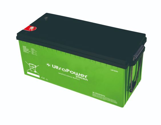 Lithium Batteri: LiFePo4 12V 200Ah, Ultra Power