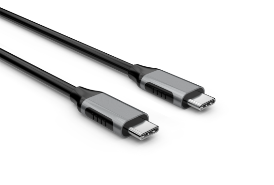 USB-C til USB-C kabel 1m, sort