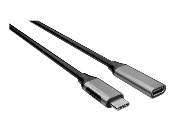 USB-C til USB-C skjøtekabel 0.7m, sort