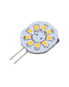12V G4 sidepinner 1,5W 9 SMD2835 led pære, varmhvit