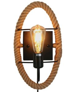 12V & 230V Løkke Hamp vegglampe