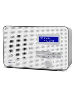 230V & USB Lemega DR1 Portabel DAB+ radio, hvit/grå