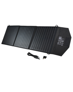 Solcellepanel  60Watt, sammenleggbart, 3-fold, sort