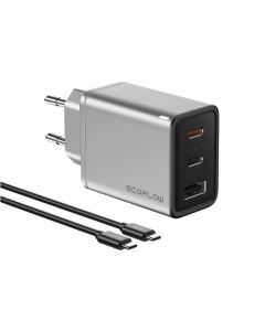 EcoFlow Rapid 65W GaN USB lader med 100W ladekabel