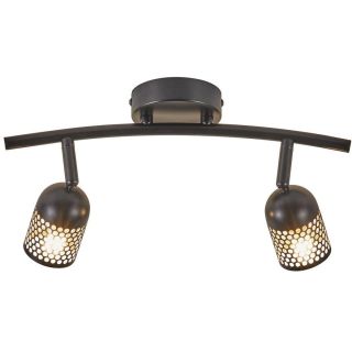 12V & 230V Alfred dobbel spotlampe, sort