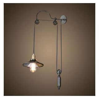12V & 230V Antique justerbar vegglampe med lodd