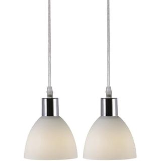 12V & 230V Ray pendel 2-kit, krom/opal