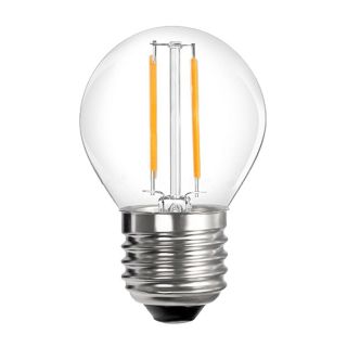 12V E27 B45 2W 2x Filament led pære, varmhvit