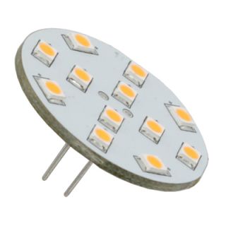 12V G4 baksidepinner 2W 12 SMD2835 led pære, varmhvit