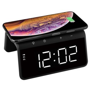 Audix - Trådløs lader m/klokke, sort