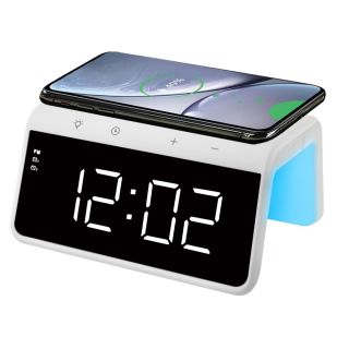 Audix - Trådløs lader m/klokke, hvit