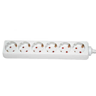 230V strømskinne 6 uttak u/bryter 1,5m