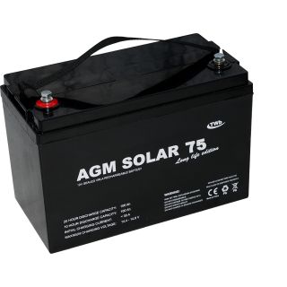 AGM Batteri:  75 AGM Solar, 12V