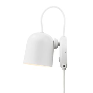 230V Angle Vegglampe, hvit/telegrå